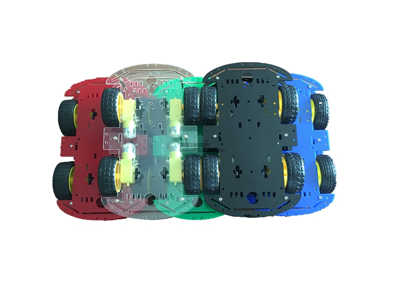 Four-wheel smart car chassis code wheel speed tracking Bluetooth remote control car accessories 4wd smart car