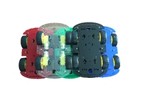 Four-wheel smart car chassis code plate speed tracking Bluetooth remote control car accessories 4wd smart car