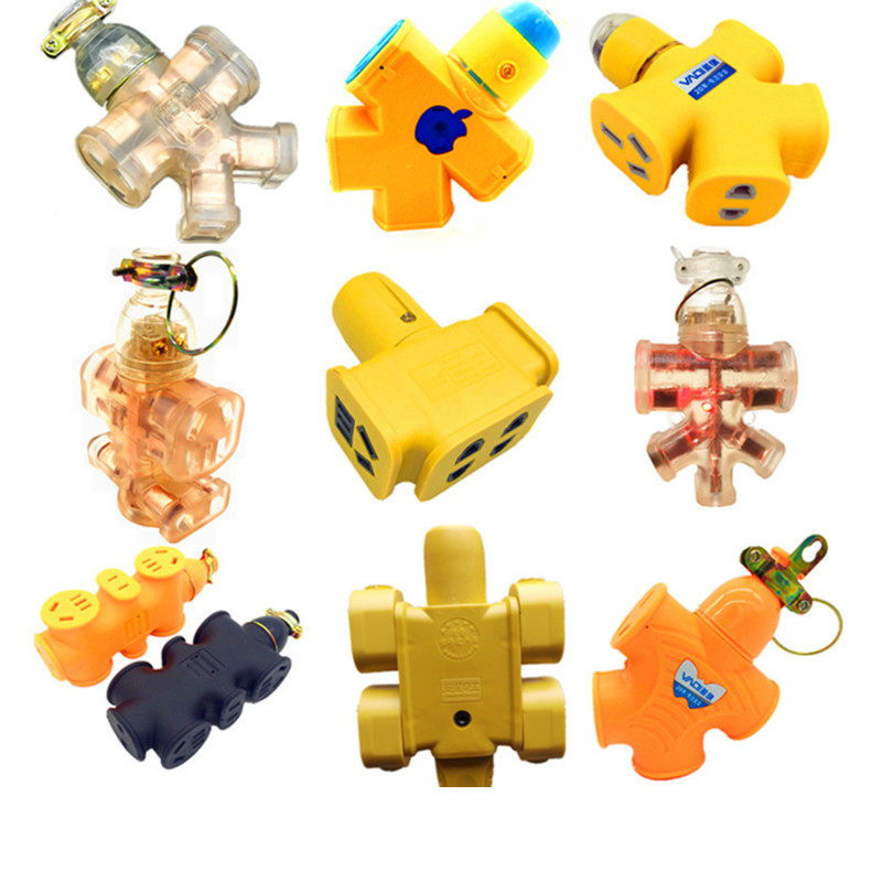 No wire high power rubber wrapping rubber big word ground drag socket anti-fall and rain-proof herringbone insertion and no crappable insert