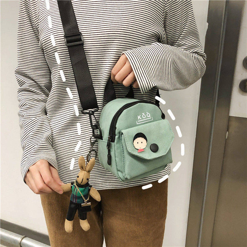 Canvas bag schoolgirl Korean version bag bag women's cross bag versatile shoulder bag ins new rabbit net red bag bag bag woman