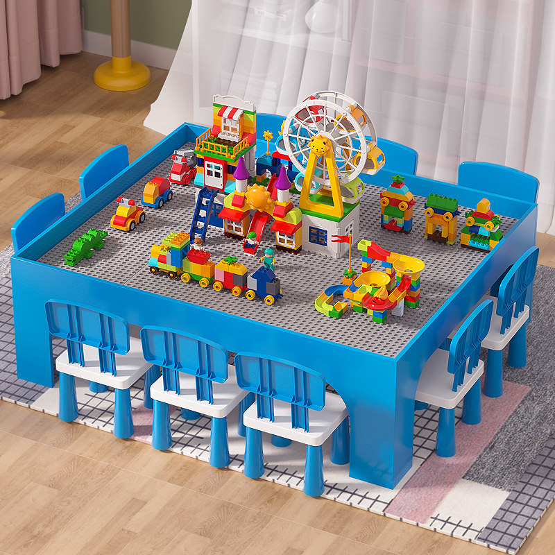 Customized models compatible with Lego Children's Block Table Kindergarten Toys Puzzle Boys Intelligent Buckle Brain