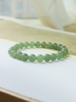 Bracelet pur naturel et champ de jade avec glace fond clair eau ronde bead string jade et champ jade bracelet 8m anneau végétarien dispersant la graine de glace perle