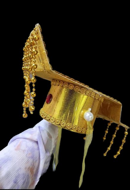 Han Dynasty Tang Dragon Hat Han Dynasty Emperor Hat Han Emperor Hat Performance Accessories Children Flat Top Crown Costume Performance Hat