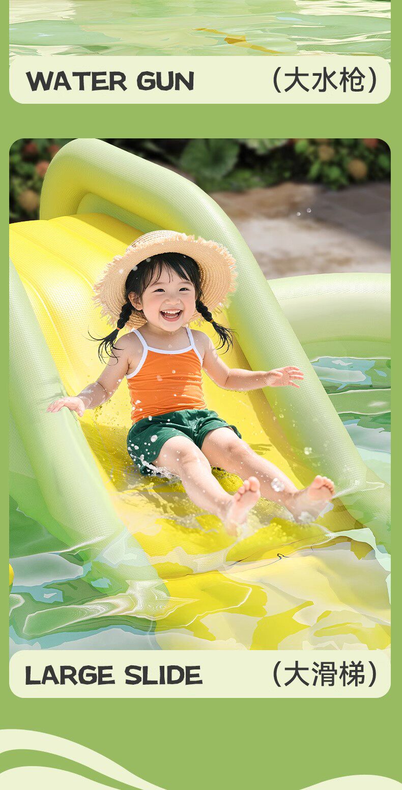 товар из китая 儿童充气游泳池家用婴儿宝宝小孩折叠泳池大型户外加厚大人戏水池 Wolk wook