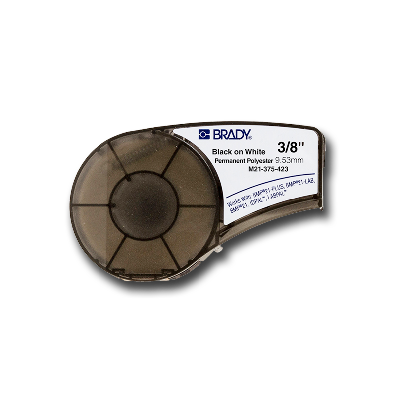 M21-375-423 Bedi BRADY BMP21 label with white bottom black character waterproof portable