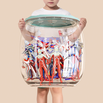 Transparent ultraman storage bucket toy storage stool