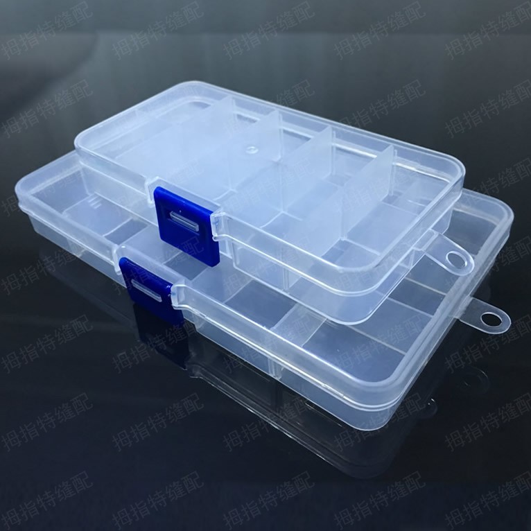 Transparent jewelry box Plastic collection box DIY accessories box embroidery toolbox Box small parts box