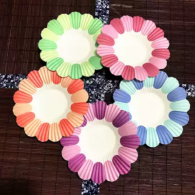 Kindergarten wall decoration children graffiti paper torus DIY graffiti material cute flowers