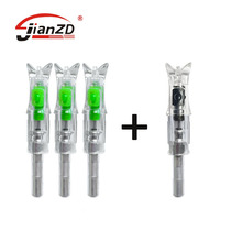 LED light-emitting arrow tail launches light-emitting light tail with built-in switch 6 2 7mm aluminum arrow hybrid carbon rod special