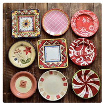 Kindergarten environment layout diy handmade materials Childrens painting blank round plate graffiti 50