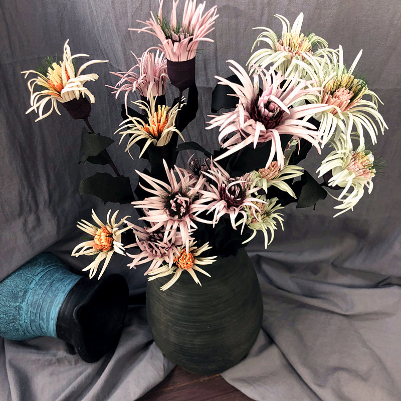 New Pyeva Foam Hand Simulation Plums Flash Pan Flowers Moon Low Beauty Jongflowers Diy Material Decorations Flowers Fake Flowers Props