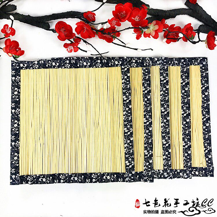 Kindergarten wall decoration classroom environmental blue porcelain layout materials China wind ethnic creative bamboo hanging