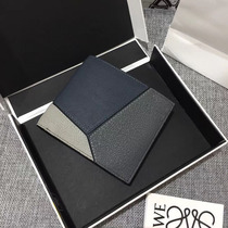 European and American contrast short young mens beaded cowhide 2 fold horizontal short wallet wallet with credit card slot