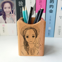 Cartoon Avatar Pen Titulaire Live-action Photo Customized Send Teacher Classmates Littérature et art Young Girl Children Birthday Present