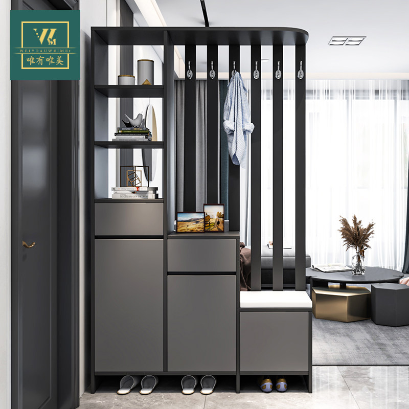 Entrance hallway cabinet shoe cabinet integrated living room into the screen partition cabinet simple modern fantasy cabinet door hall cabinet