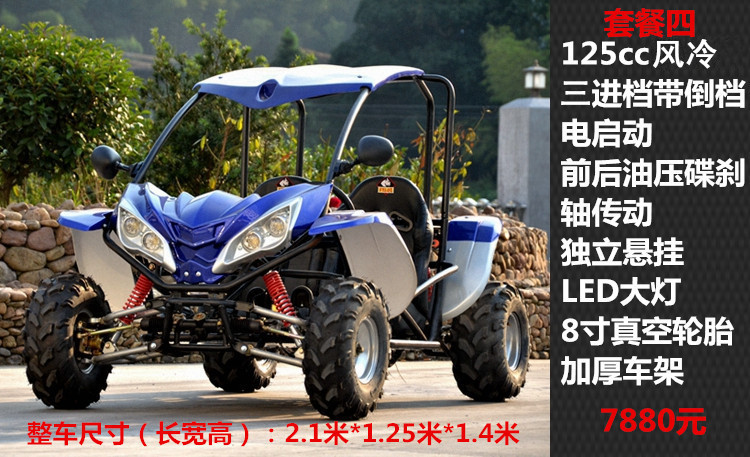 Dành cho người lớn Double Two-seat Kart Bốn bánh Off-road Vehicle Ống thép ATV Xe máy núi Tất cả địa hình ATVUTV