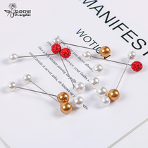 Makeup Flowers Materials Han Type Pearl Buttoned bouquet Decorative Materials Floral Beads Needle Rose Flowers Diy Bags Floral Materials