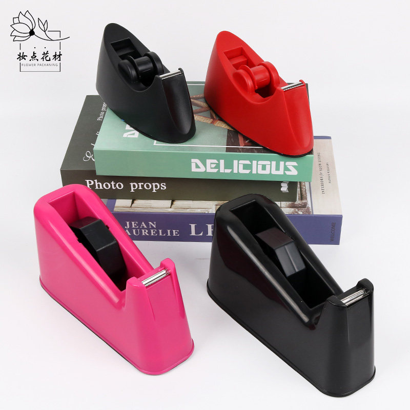 Tape cutter boat-shaped rubber seat labor-saving tape tearer cutting tape stationery self-use tools flower shop supplies