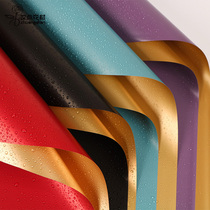 Two-color gilt paper Ouya paper opening red flower wrapping paper waterproof snack bouquet gift wrapping paper material