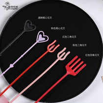 Card fork flower fork opening bouquet clip card insert flower packaging material clip flower insert auxiliary material fixed card