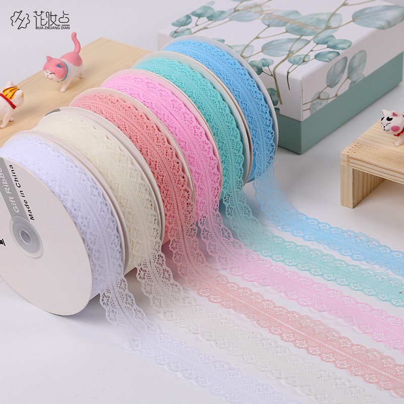 Makeup floral material nylon plum flower lace lace lace with 2 5 3cm flowers silk with color with gift gift butterfly knot