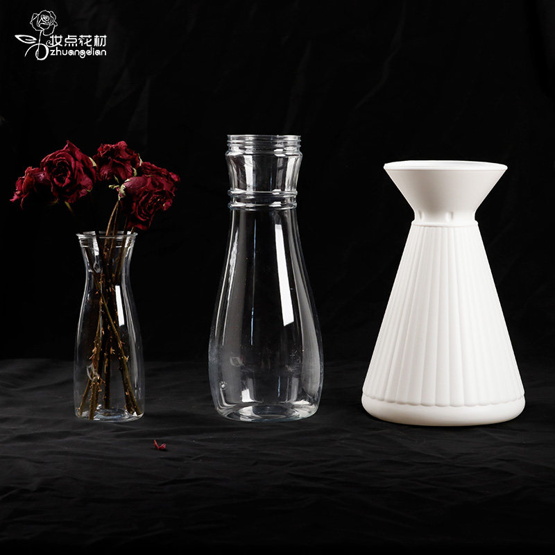 Quick package vase plug-in-magic mini-transparent plastic bottle flower flower flower flower packaging material