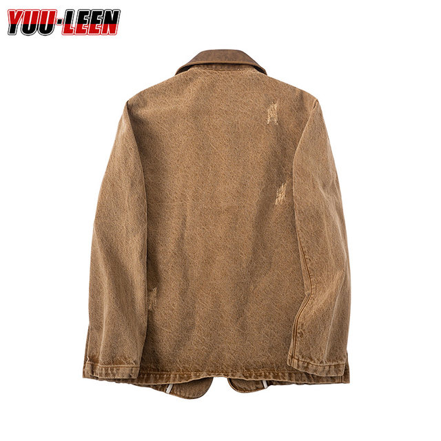 Red Dead Redemption 2 Morgan Same Style Jacket Single Breasted Versatile Denim Jacket Solid Color Long Sleeve Casual Outerwear