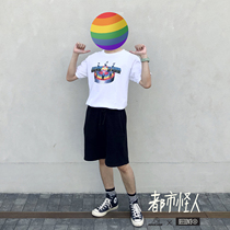 Magicbus artist SEEBIN metropolitan weirdo Mr. Rainbow a joint perimeter T-shirt fabric bag