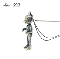 Magicbus × RAN new pants Peng Lei North Sea Monsters Bar members exclusive to rock barking dragon pure silver necklace