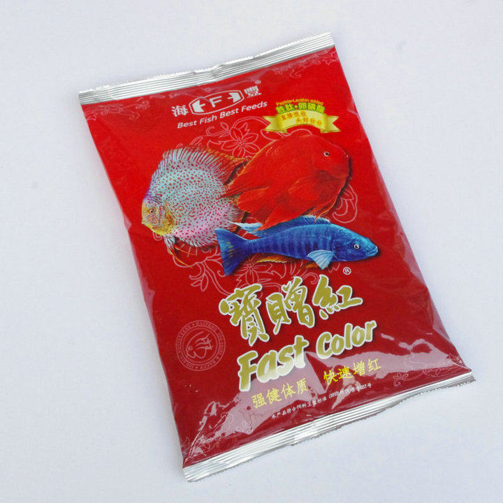 Pro Taiwan Hai Fengbao Gift Red New Packaging Blood Parrot Rohan Seven-color Map Increase Red Fish Feed Fortune Fish Fish Food