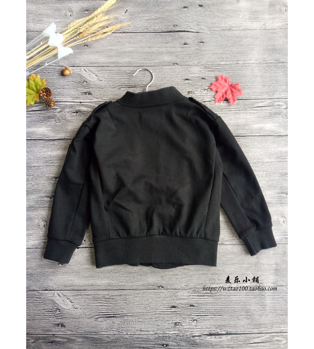 mùa xuân và chàng trai mùa thu quần áo thun cotton thân zip của trẻ em tại chỗ Hàn Quốc đục 0709C áo khoác trẻ em da đen của.