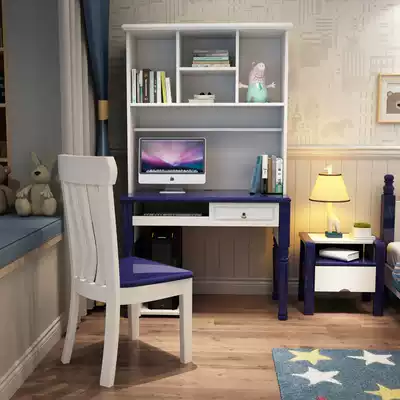 Solid wood desk modern bedroom children's room computer desk Mediterranean right angle learning table adult home desk
