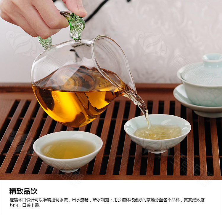 Fair ZuoMing right is more narrow glass the glass cup points is big capacity of tea and a cup of tea (a single take