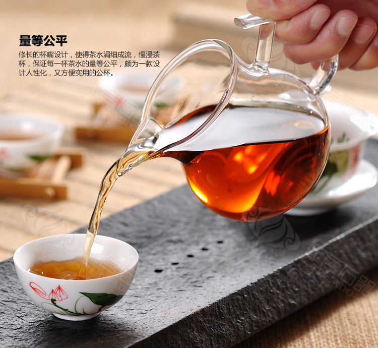 ZuoMing right device with thick glass transparent narrow and fair keller cup with the kung fu tea set a single large size is 250 ml