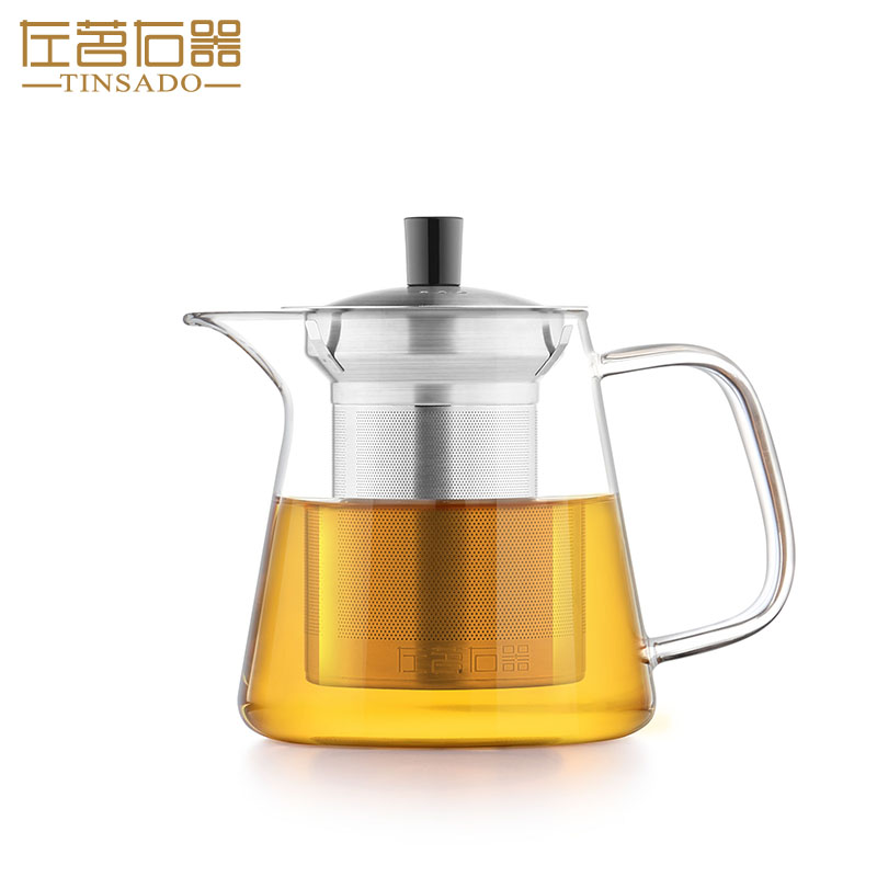 ZuoMing right device can be cooked with thick glass tea kettle stainless steel filter, large capacity can separate a warm tea