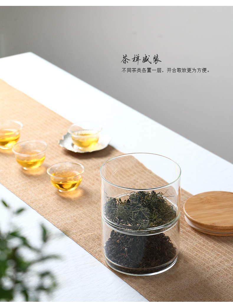 ZuoMing right implement large stackable storage transparent heat - resistant glass tea pot seal moisture storage POTS northern wind