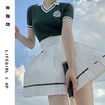 (LIFEGIRL) Harry Potters joint Hundred Pleats Skirt Sports Academy Wind Halfdress