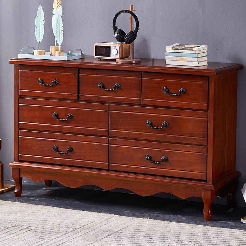 Solid wood bucket cabinet TV bedroom small apartment TV cabinet storage cabinet locker seven bucket cabinet modern minimalist package