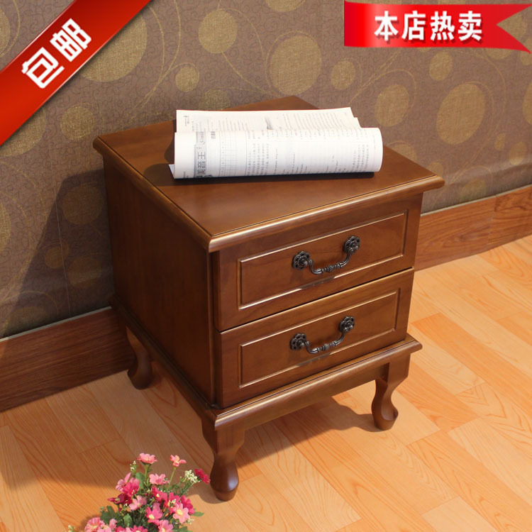 Solid wood bedside table simple modern bedroom bedside small cabinet European-style small simple mini locker economy