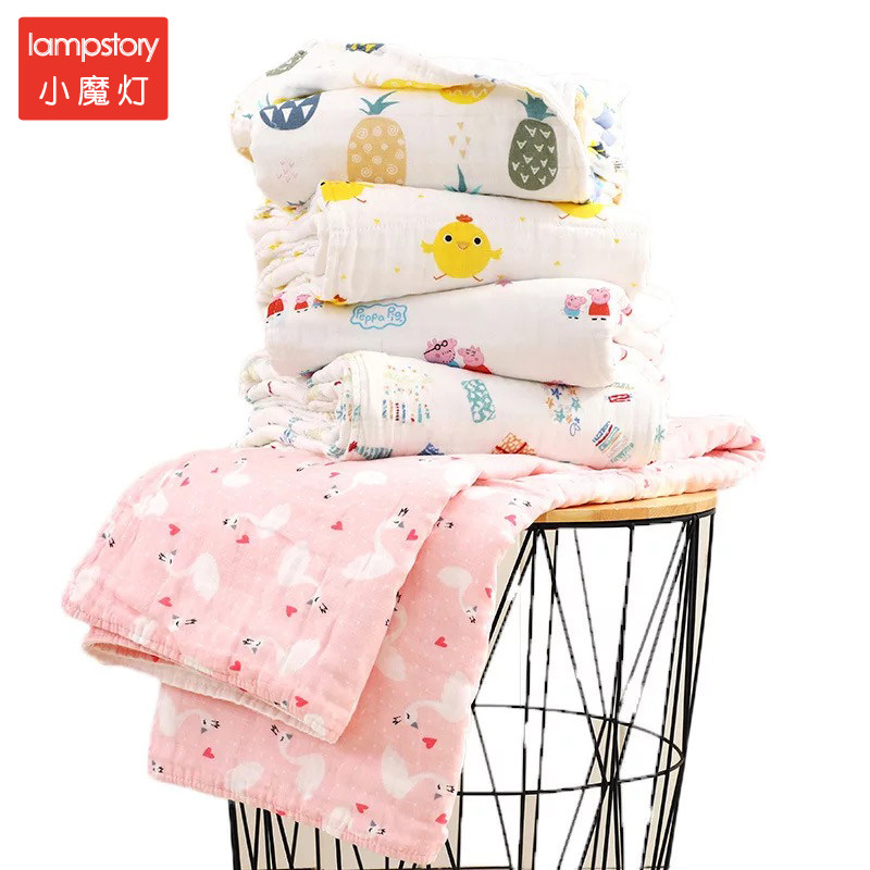 Baby gauze quilt children summer cool quilt cotton air conditioner is baby 6-layer absorbent bath towel summer thin quilt