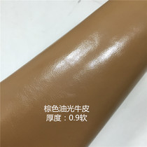 Handmade Diy Head Layer Cow Leather Material Genuine Leather Fabric Brown Semi-Open Tire Cow Leather Thickness 0 9 Soft 1A3149