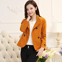 Áo khoác len nữ ngắn mùa xuân và mùa thu Mới Hàn Quốc Slim Small Frag Frag Short Short Fall Top áo khoác local brand nữ