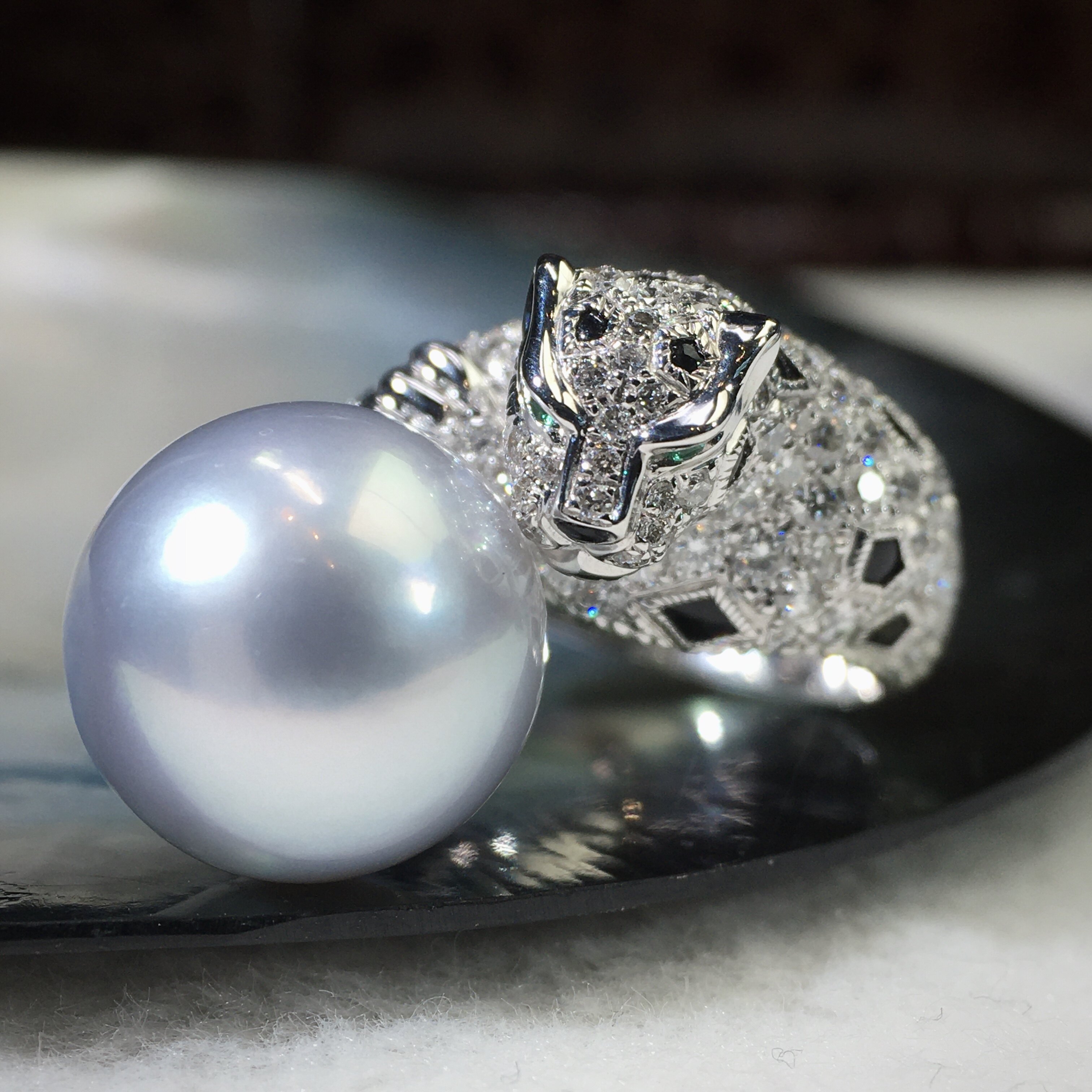 Bamboo Move Pearl Aussie White Ring Natural Sea Water Pearl Cute Bully Leopard Weiwei Windy Classic Fashion