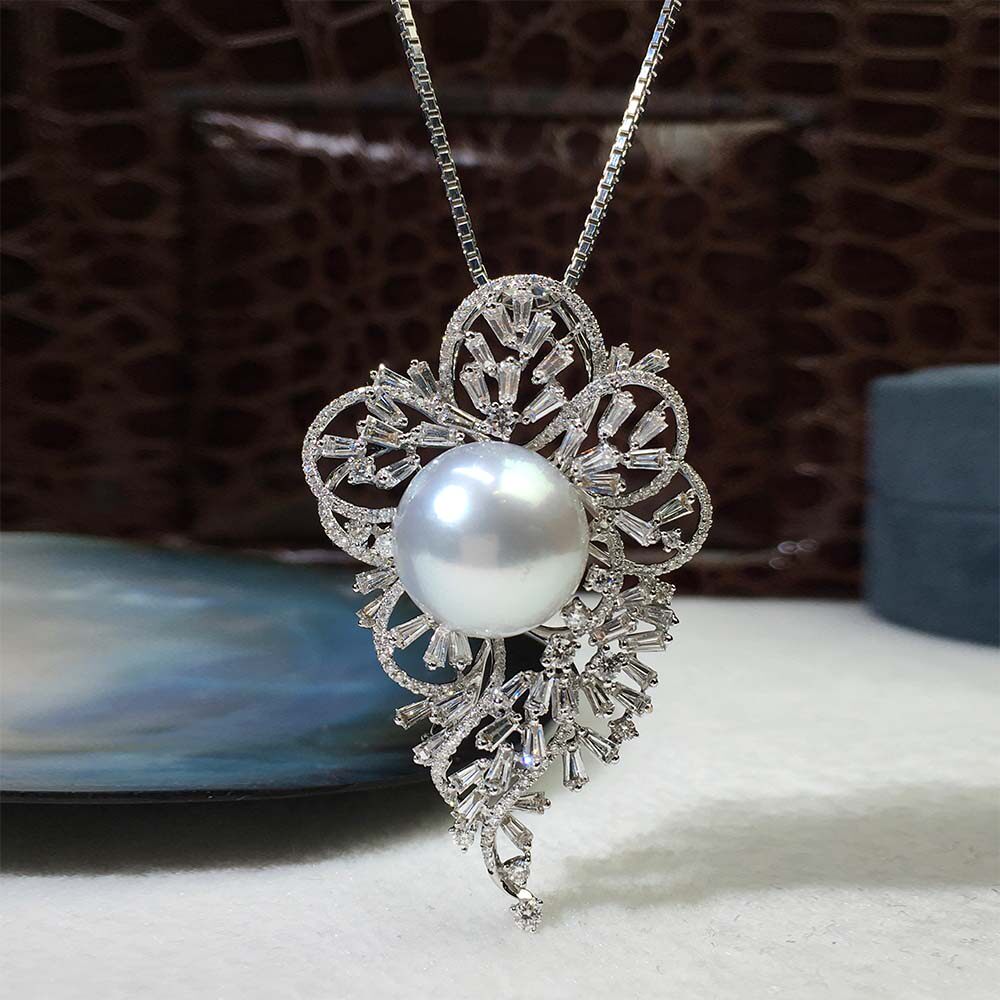 Bamboo moves pearl and pearl pearl pendant natural seawater real - water fireworks beautifully elegant and beautiful quality