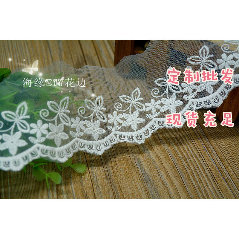 Hot selling handmade diy clothing lace accessories Korean version 1049890 pure cotton curtain home decoration lace width 7cm