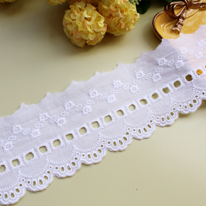 Han Edition hollow cotton cloth embroidered lace lace lace lace handmade diy clothing curtain cloth fabric decoration