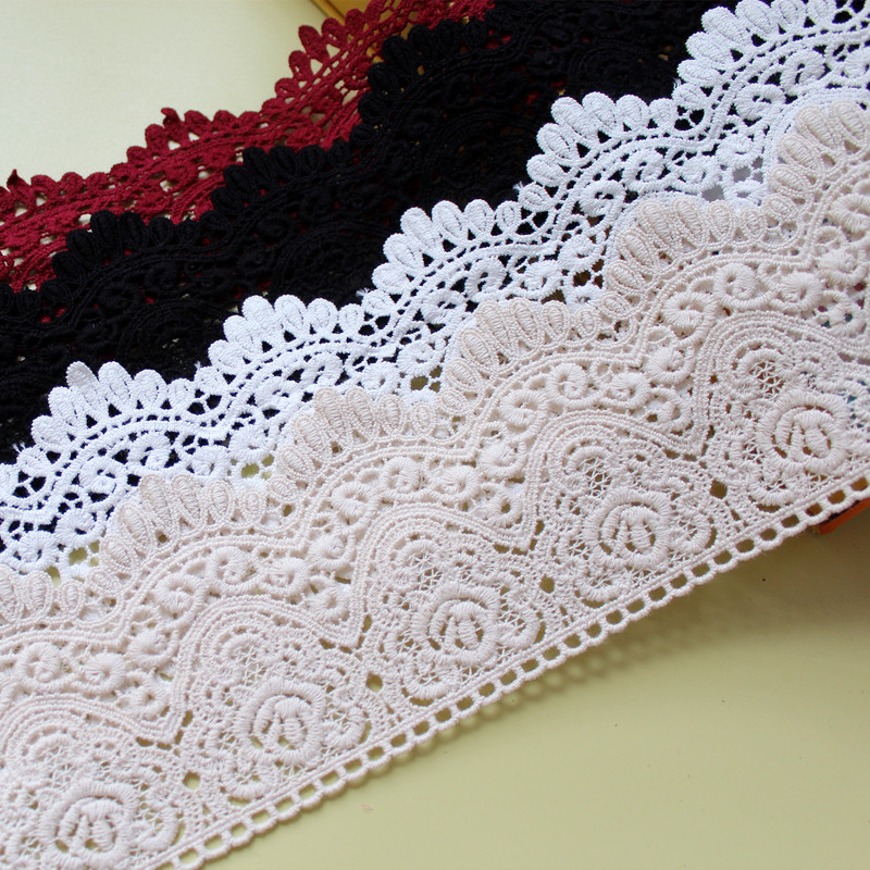 2021 women's skirt high-quality cotton water-soluble lace accessories handmade diy clothing tablecloth thickened embroidered lace