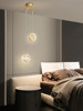 New Style Starry Bedroom Bedside Pendant Light, Simple Modern Creative Personality Art Internet Celebrity Master Bedroom Pendant Light