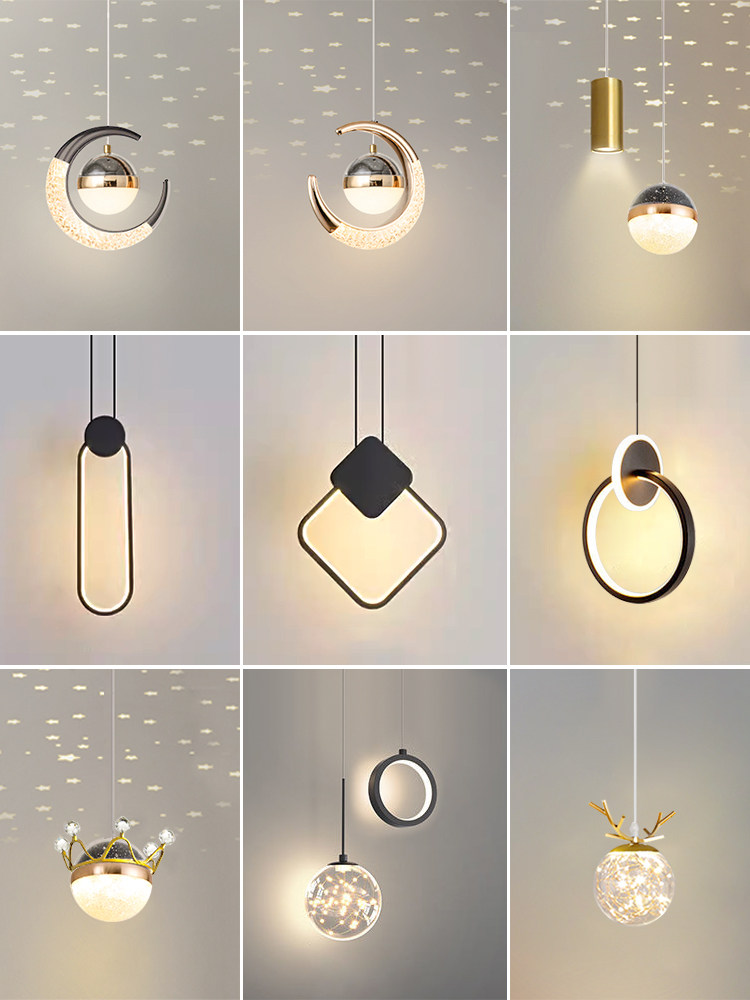 New Style Starry Bedroom Bedside Pendant Light, Simple Modern Creative Personality Art Internet Celebrity Master Bedroom Pendant Light