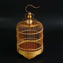 Old bamboo grasshopper cage steamed bun top with claws living bottom grasshopper cage handmade with beads